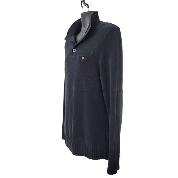 2/$20 Y2K Retreat Black Knitted Sweater Top 100% Cotton Size: M - Picture 2 of 5